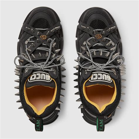 gucci sneakers with spikes|gucci flashtrek boots.